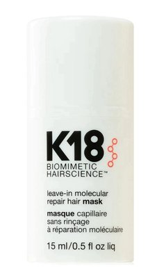 Незмивна маска для молекулярного відновлення волосся, K18 Leave-in molecular repair hair mask 15 мл. 0598 фото