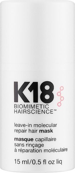 Несмывающаяся маска для молекулярного восстановления волос, K18 Leave-in molecular repair hair mask 15 мл. 0598 фото