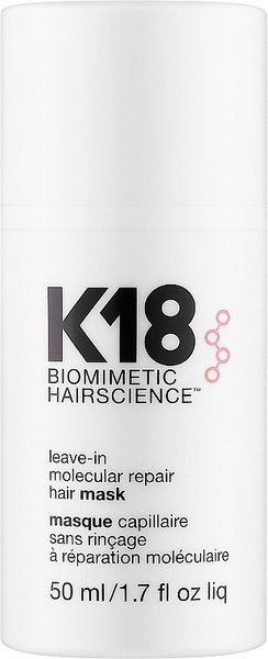 Несмывающаяся маска для молекулярного восстановления волос, K18 Leave-in molecular repair hair mask 50 мл. 0600 фото
