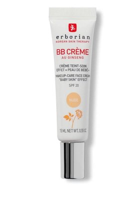 Тонуючий крем Erborian BB Cream Nude для ідеальної шкіри обличчя SPF 20 маленька упаковка, BB Cream 5in1 15мл. 0403 фото