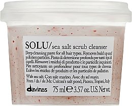 Очищающая паста-скраб с морской солью для всех типов волос  Davines Solu Sea Salt Scrub Cleanser 75мл.  1059 фото