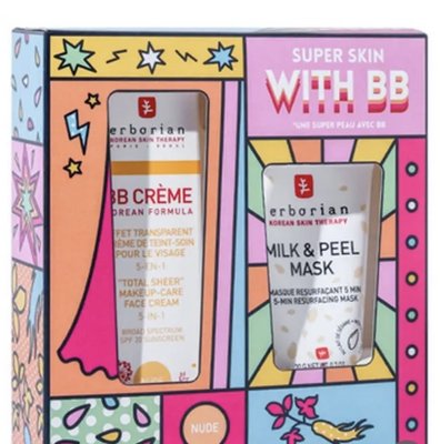 Набор Erborian Super Skin With BB cream nude 15 ml Milk & Peel 5 Minute Resurfacing Mask со Sesame Milk 20g 0513 фото