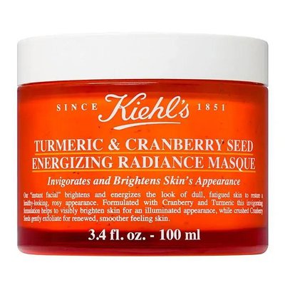 Маска з куркумою і насінням журавлини для надання миттєвого сяяння шкірі обличчя,Kiehl's Turmeric & cranberry seed energizing radiance masque 100мл. 0767 фото