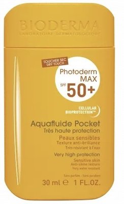 Сонцезахисний флюїд для обличчя SPF 50 Bioderma Photoderm Max SPF50+ Aquafluide Pocket 30 мл 0468 фото