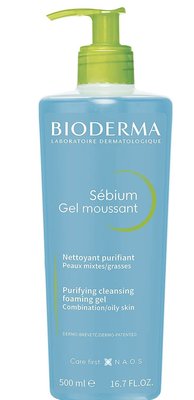 Bioderma Sébium Gel Moussant очищуючий гель для комбінованої та жирної шкіри 500мл. 0320 фото