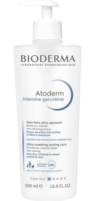 Інтенсивний ультразаспокійливий крем-гель Bioderma Atoderm Intensive Gel Cream 500мл. 0072 фото