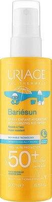 Дитячий сонцезахисний зволожувальний спрей для тіла Uriage Bariesun Moisturuzing Kid Spray SPF50+, 200мл. 1032 фото