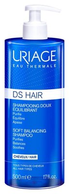 Шампунь м'який балансувальний Uriage DS Hair Soft Balancing Shampoo проти лупи 500 мл 0128 фото