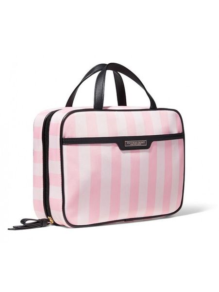 Косметичка Кейс Victoria's Secret Cosmetic Travel Case, Pink Stripe 0729 фото