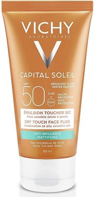 Солнцезащитная матировальная эмульсия для лица SPF 50 Vichy Capital Soleil Dry Touch Face Fluid SPF50 0443 фото