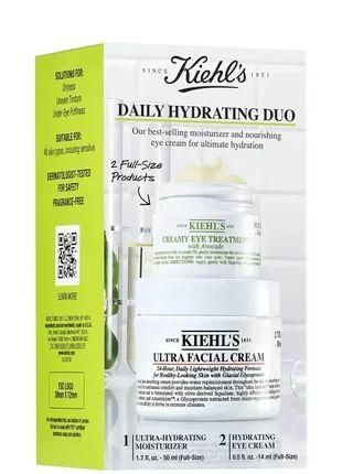 Набор Kiehl's Daily Hydration 2-Piece Set увлажняющий крем для лица Ultra Facial Cream 50мл. + Крем из авокадо для кожи вокруг глаз Creamy Eye Treatment with Avocado 14мл. 0744 фото