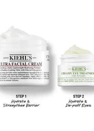 Набор Kiehl's Daily Hydration 2-Piece Set увлажняющий крем для лица Ultra Facial Cream 50мл. + Крем из авокадо для кожи вокруг глаз Creamy Eye Treatment with Avocado 14мл. 0744 фото