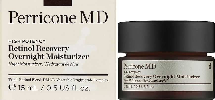 Увлажняющий ночной крем с ретинолом Perricone MD High Potency Retinol Recovery Overnight Moisturizer 15мл. 1257 фото