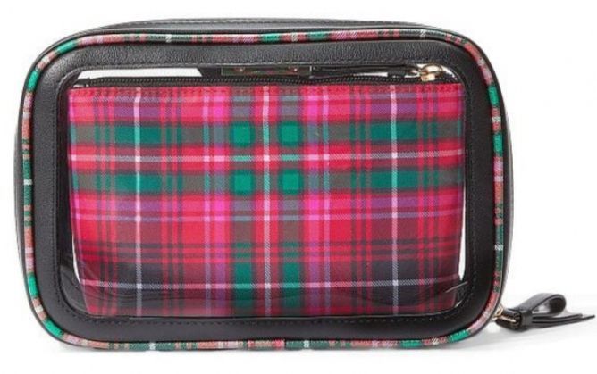 Косметичка Victoria's Secret 3 в 1 Beauty Bag Trio Bright Tartan 0142 фото