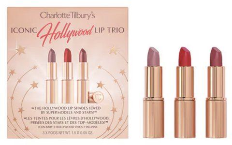 Набір міні-помад Charlotte Tilbury Iconic Hollywood Lip Trio Travel Size 1549 фото