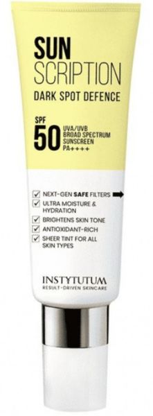 Сонцезахисний крем з освітлюючим ефектом Instytutum Sunscription Dark Spot Defence SPF50, 50мл. 1107 фото