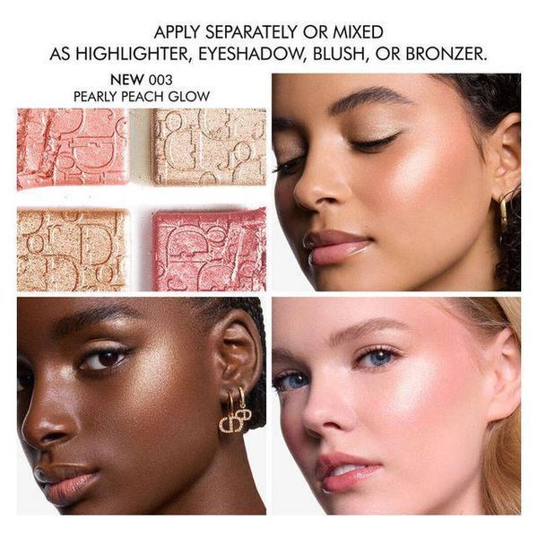 Палетка хайлайтеров Dior Backstage Glow Maximizer Palette 003 Pearly Peach Glow 1762 фото