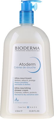 Очищуючий гель-крем Bioderma Atoderm Ultra-Nourishing Shower Cream 1л. 0115 фото