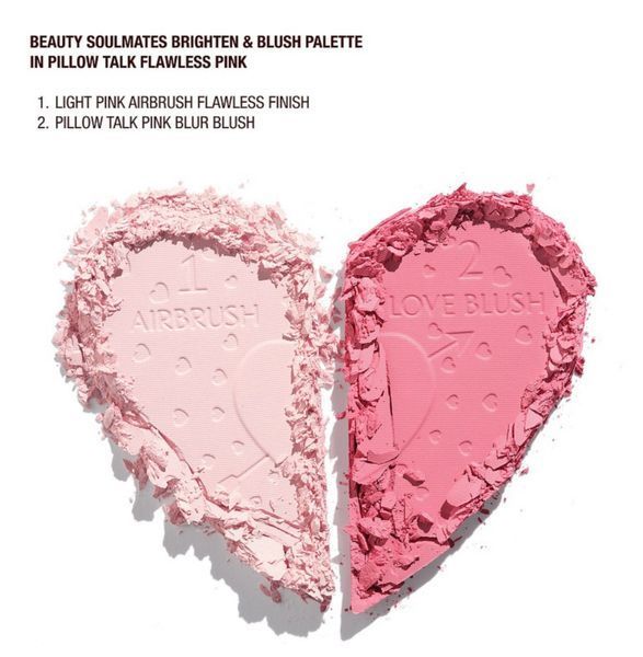 Палетка для лица 2 в 1 Charlotte Tilbury Pillow Talk Beauty Soulmates Face Palette - Flawless Pink 1618 фото