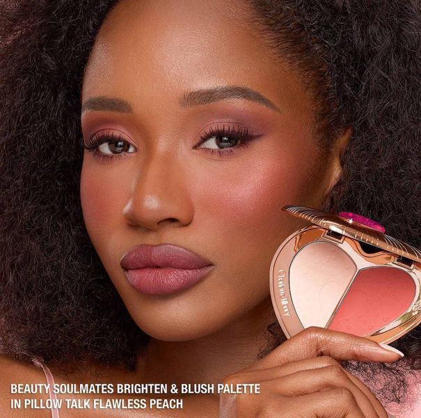 Палетка для обличчя 2 в 1 Charlotte Tilbury Pillow Talk Beauty Soulmates Face Palette - Flawless Peach 1619 фото