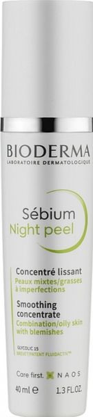 Разглаживающий ночной концентрат Bioderma Sebium Night Peel Smoothing Concentrate 40мл. 0270 фото