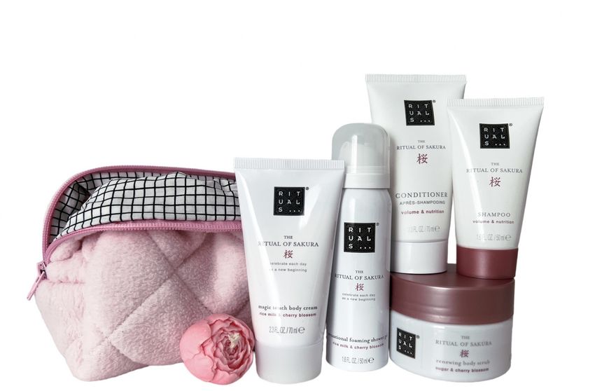 Набор Rituals The Ritual of Sakura Hair & Body Gift Set с косметичкой 0520 фото