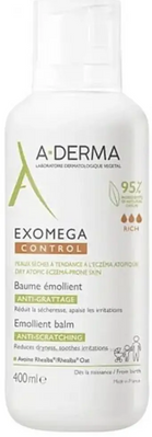 Бальзам для догляду за атопічною шкірою A-Derma Exomega Control Emollient Balm Anti-Scratching 400мл. 0074 фото