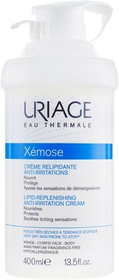 Ліпідовідновлюючий заспокоюючий крем для дуже сухої та чутливої, атопічної шкіри Uriage Xémose Lipid-Replenishing Anti-Irritation Cream 400мл. 0224 фото