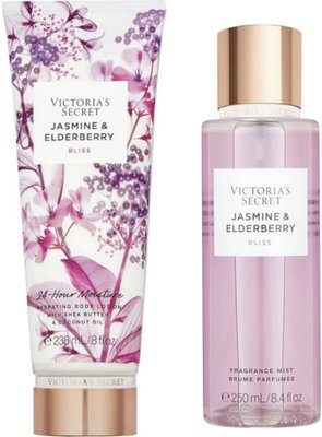 Подарунковий набір Victoria's Secret Jasmine & Elderberry Спрей 250 мл + Лосьйон 236 мл 0575 фото