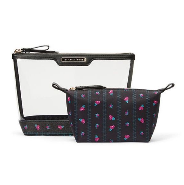 Косметичка Victoria's Secret 2 в 1 Beauty Bag Duo Черная с логотипом 0724 фото