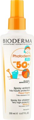 Дитячий натуральний сонцезахисний спрей Bioderma Photoderm Kid SPF 50+ Sun Spray 200мл. 0427 фото