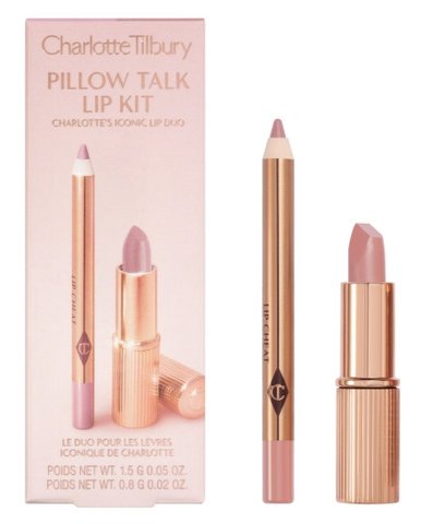 Набір для губ Charlotte Tilbury Mini Pillow Talk Fair Lipstick & Liner Set 1240 фото