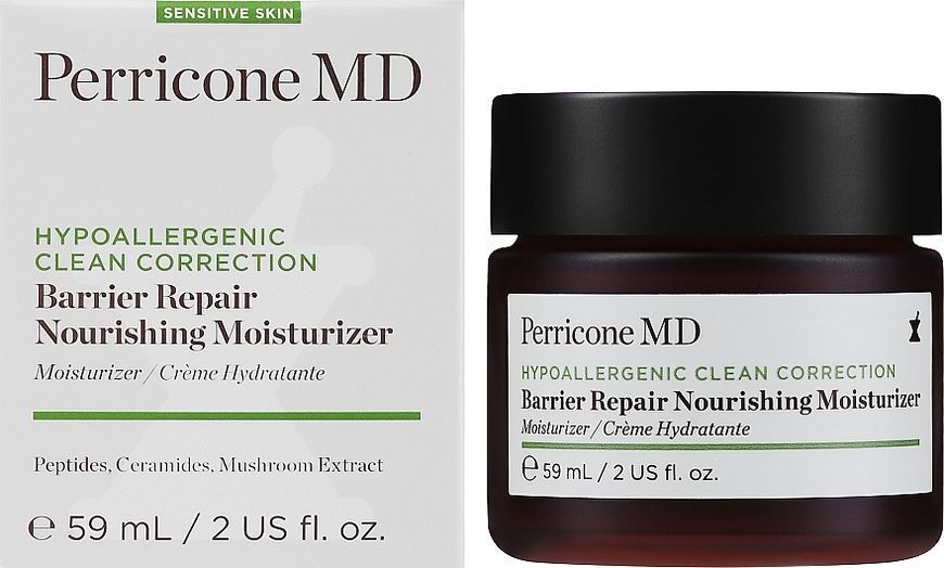 Зволожувальний крем для чутливої шкіри Perricone MD Hypoallergenic Clean Correction Barrier Repair Nourishing Moisturizer 59мл. 1286 фото