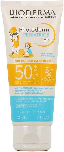 Дитячий сонцезахисний крем Bioderma Photoderm Pediatrics Lait SPF50+, 200мл. 0429 фото