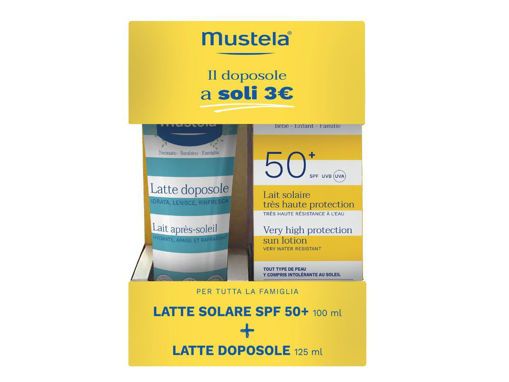 Набір сонцезахисних засобів для всієї родини Mustela Bipack Latte Solare 100мл. + Latte Doposole 125мл. 1032 фото