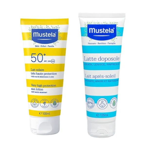 Набор солнцезащитных средств для всей семьи Mustela Bipack Latte Solare 100мл. + Latte Doposole 125мл. 1032 фото