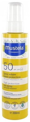 нцезахисний спрей для обличчя й тіла Mustela Bebe High Protection Sun Spray SPF 50, 200мл. 1038 фото