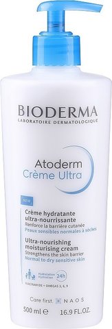 Зволожувальний крем для тіла, для сухої шкіри Bioderma Atoderm Ultra-Nourishing Cream 500мл. 0090 фото