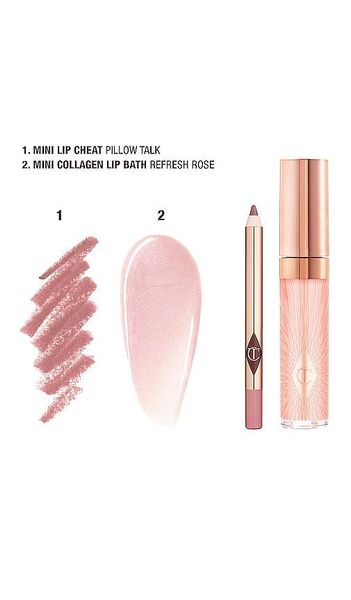 Набір для губ Charlotte Tilbury Mini Glossy Pink Lip Gloss + Lip Liner Set - Fresh Pink 0773 фото