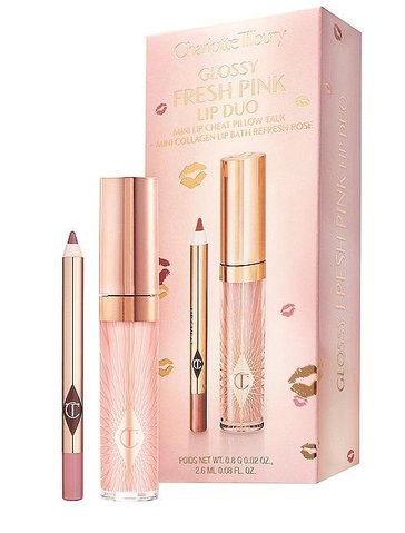 Набір для губ Charlotte Tilbury Mini Glossy Pink Lip Gloss + Lip Liner Set - Fresh Pink 0773 фото