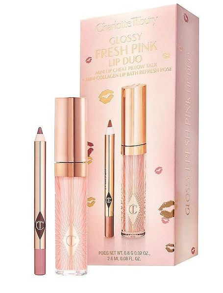 Набір для губ Charlotte Tilbury Mini Glossy Pink Lip Gloss + Lip Liner Set - Fresh Pink 0773 фото